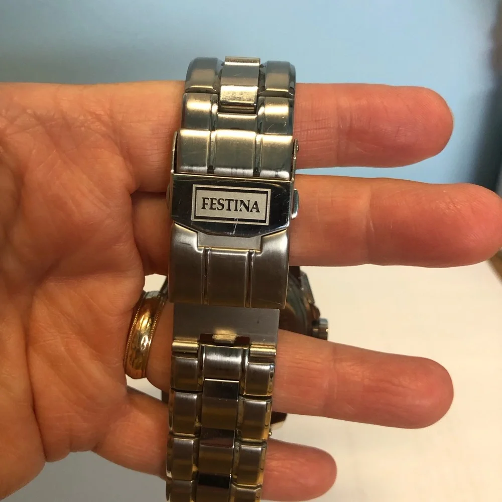 Stainless Steel Men’s Chronograph Festina Watch - Silver
